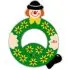 Clown Wooden Letter - Q