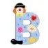 Clown Wooden Letter - B