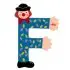 Clown Wooden Letter - F