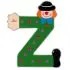 Clown Wooden Letter - Z