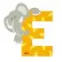 Animal Wooden Letter - E