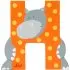 Animal Wooden Letter - H