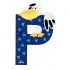 Animal Wooden Letter - P