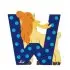 Animal Wooden Letter - W