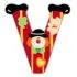 Clown Wooden Letter - V