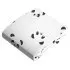 Flannel Fitted Change Pad Sheet With Slits - Pandas Black & White