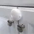 Adhesive Double Door Lock - White