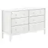 Jayden 6 Drawer Double Dresser White