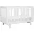 Hudson 3 in 1 Crib with Toddler Rail - White