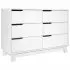 Hudson 6 Drawer Double Dresser - White