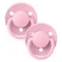 De Lux Silicone One Size Pacifiers - Baby Pink