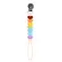 Silicone Pacifier Clip - Beadless Sweetheart Rainbow