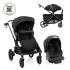 Transformer Stroller Wagon Travel System w/ LiteMax NXT Pitch Black
