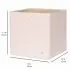 Recycled Fabric Storage Cube - Solid Cream