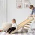 2-in-1 Climbing Ramp-Slide - Natural