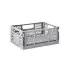 Modern Folding Crate - Light Grey