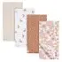 4-Pack Flannel Receiving Blanket - Retro Floral