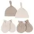 4-Piece Hat and Mittens - Tan