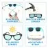 Urban Xplorer Sunglasses Classic Black Lenses - Peachy Pink