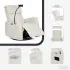 Maverick Power Recline Glider with Device Holder - Light Sand
