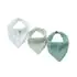 Muslin Bandana Bibs 3 Pack - Green