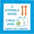 No Packaging Tiny Utensils 8 Pack - Ice Blue