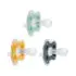 Advantage One-Piece Pacifier 3 Pack 6-18m - Green / Yellow / Gray