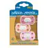 Advantage One-Piece Pacifier 3pk 6-18m - Pink/Purple/Coral