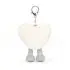 Amuseable Cream Heart Bag Charm