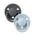 De Lux Silicone Pacifier 2 Pack - Iron/Baby Blue