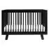 Hudson 3 in 1 Crib with Toddler Rail - Black