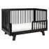 Hudson 3 in 1 Crib with Toddler Rail - Black