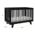 Hudson 3 in 1 Crib with Toddler Rail - Black