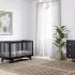 Hudson 3 in 1 Crib with Toddler Rail - Black
