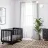 Hudson 3 in 1 Crib with Toddler Rail - Black