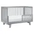 Hudson 3 in 1 Crib with Toddler Rail - Grey