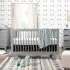 Hudson 3 in 1 Crib with Toddler Rail - Grey