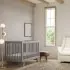 Hudson 3 in 1 Crib with Toddler Rail - Grey