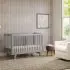 Hudson 3 in 1 Crib with Toddler Rail - Grey