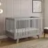 Hudson 3 in 1 Crib with Toddler Rail - Grey