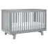 Hudson 3 in 1 Crib with Toddler Rail - Grey