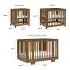 Yuzu 8-In-1 Convertible Crib with Toddler Conversion Kit - Natural Walnut