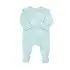 Back Opening Footie Sterling Blue Bubbles
