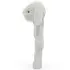 Bashful Grey Bunny Ring Rattle (RECYCLED FIBERS)