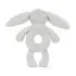 Bashful Grey Bunny Ring Rattle (RECYCLED FIBERS)