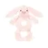 Bashful Pink Bunny Ring Rattle (RECYCLED FIBERS)