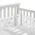 Mesh Crib Liner - Light Grey Star