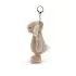 Bunny Beige Bag Charm - Floral Ears