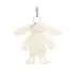 Bunny Cream Bag Charm - Floral Ears