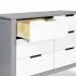 Colby 6 Drawer Dresser - Grey/White